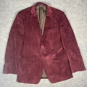 Lauren Ralph Lauren Burgundy Corduroy Blazer Women 40R